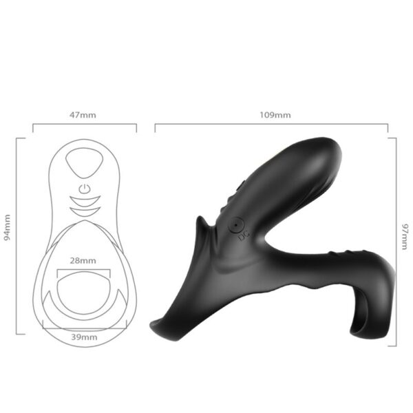 Armony Ranger — Vibrating Cock Ring, Black — Cock Rings — view 4
