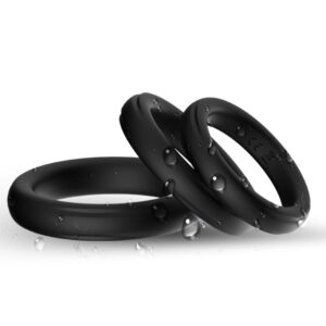 Armony Triple — Cock Ring Set, Silicone, Black — Classic Cock Rings — view 4