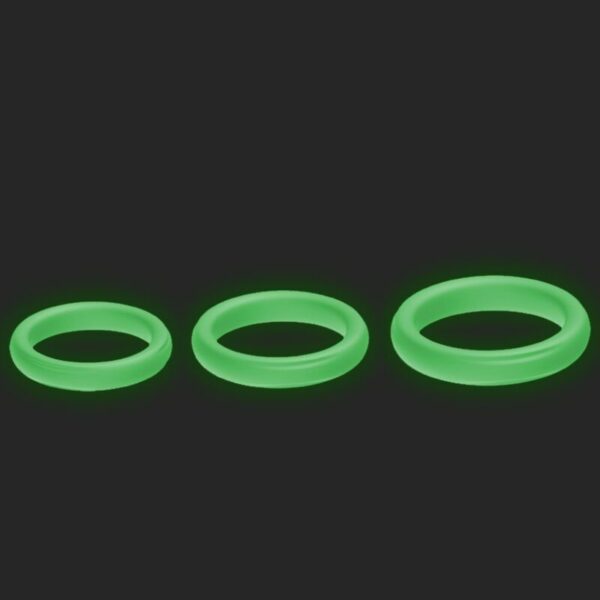 Armony Triple — Cock Ring Set, Silicone, Luminous — Classic Cock Rings — view 2