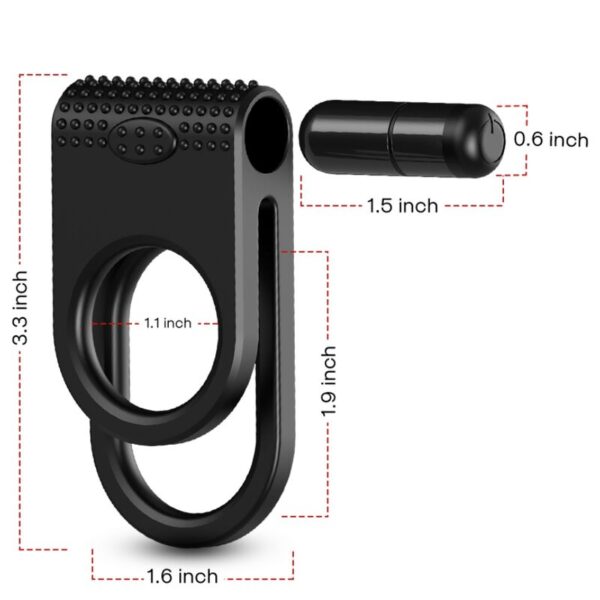 Armony Twins — Vibrating Cock Ring, Black — Cock Rings — view 2