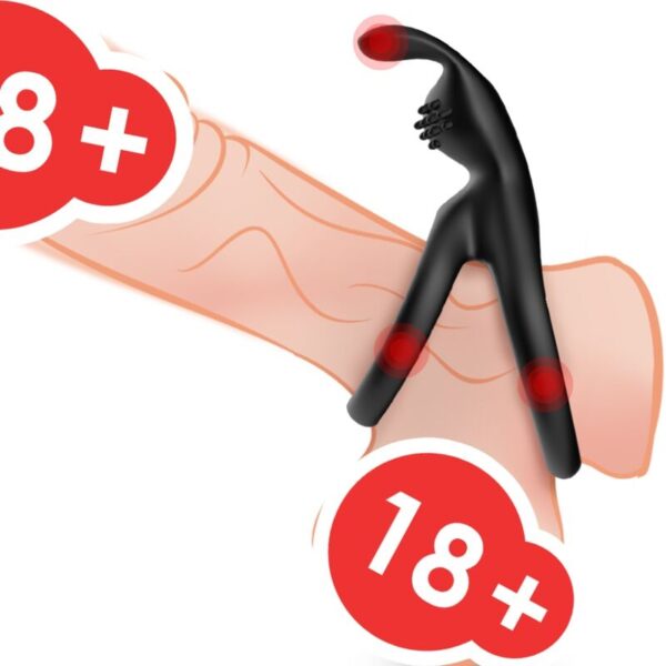 Armony Tensy Double — Cock Ring, Silicone, Black — Classic Cock Rings — view 4