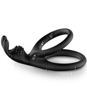 Armony Tensy Double — Cock Ring, Silicone, Black — Classic Cock Rings