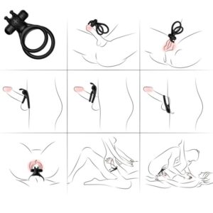 Armony Traveler Rabbit — Vibrating Cock Ring, Black — Cock Rings — view 2