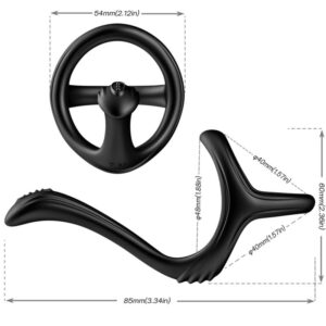 Armony Treasure Double Anal — Cock Ring, Silicone, Black — Classic Cock Rings — view 3
