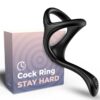Armony Treasure Double Anal — Cock Ring, Silicone, Black — Classic Cock Rings