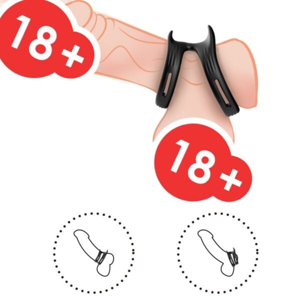 Armony Dualring — Cock Ring, Silicone, Black — Classic Cock Rings — view 3