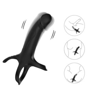 Armony Dildo — Vibrating Cock Ring, Remote Control, Black — Cock Rings — view 2