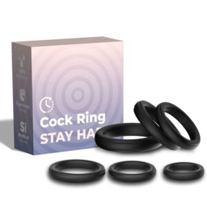 Armony Lock Rings — Cock Ring Set, Silicone, Black — Classic Cock Rings