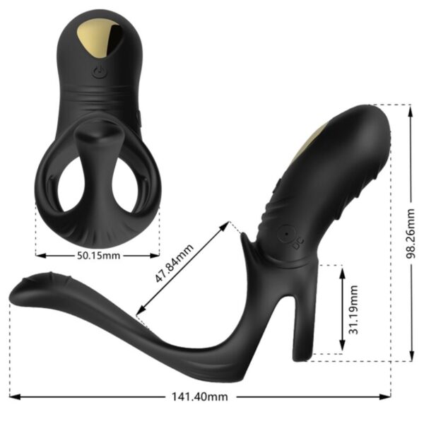Armony Joy Jumper — Vibrating Cock Ring, Black — Cock Rings — view 2
