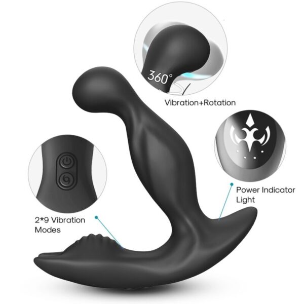 Armony Bat King — Prostate Massager, Remote Control, Black — Anal — view 2