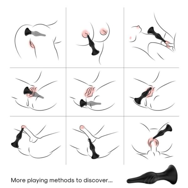 Armony — Vibrating Butt Plug, Remote Control, 16.2 cm, Black — Anal — view 3