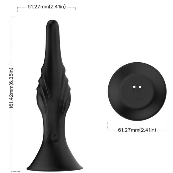 Armony — Vibrating Butt Plug, Remote Control, 16.2 cm, Black — Anal — view 4