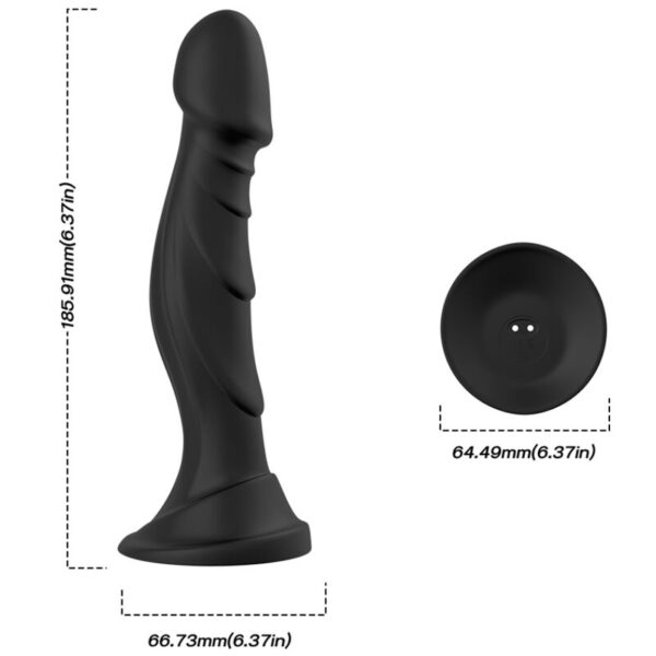 Armony — Vibrating Dildo, Remote Control, 18.6 cm, Black — Anal