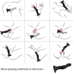 Armony — Vibrating Dildo, Remote Control, 18.6 cm, Black — Anal — view 2