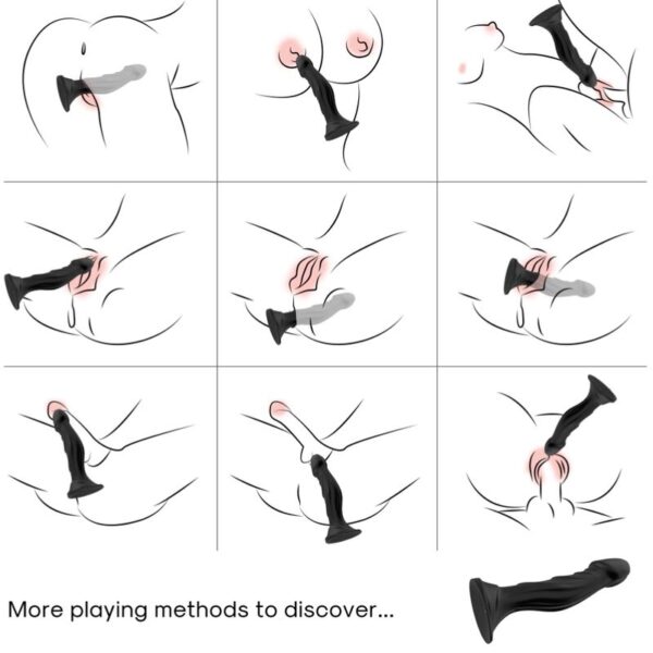 Armony — Vibrating Dildo, Remote Control, 18.6 cm, Black — Anal — view 2