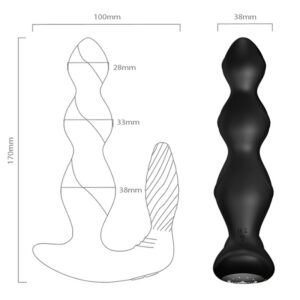 Armony Manfun — Vibrating Butt Plug, Remote Control, Black — Anal — view 4