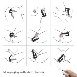 Armony Manfun — Vibrating Butt Plug, Remote Control, Black — Anal — view 2