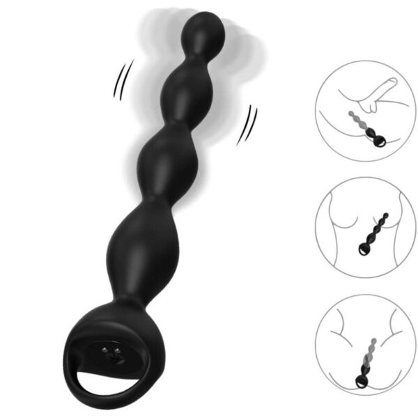 Armony Finger — Vibrating Butt Plug, 21 cm, Black — Anal