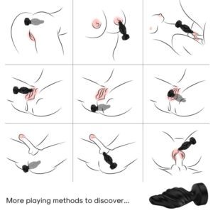 Armony — Vibrating Butt Plug, Remote Control, 10.3 cm, Black — Anal — view 3