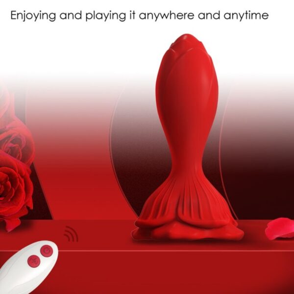 Armony — Vibrating Butt Plug, Remote Control, 10.3 cm, Red — Anal — view 3