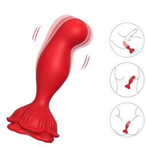 Armony — Vibrating Butt Plug, Remote Control, 12 cm, Red — Anal — view 4