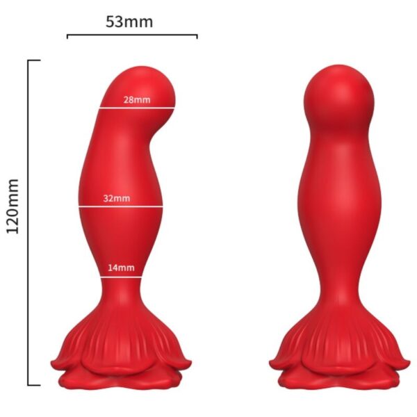 Armony — Vibrating Butt Plug, Remote Control, 12 cm, Red — Anal — view 5