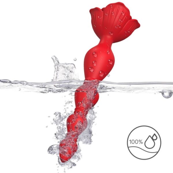 Armony Pagoda — Vibrating Butt Plug, 19.6 cm, Red — Anal — view 2