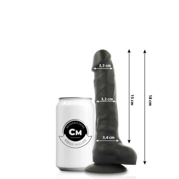 Cock Miller Cocksil — Realistic Dildo, Dual Density, 18 cm, Black — Dildos — view 2