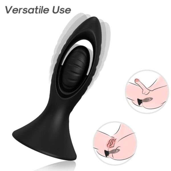 Armony — Vibrating Butt Plug, Silicone, 10.3 cm, Black — Anal — view 4