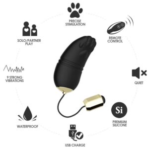 Armony Kitty — Vibrating Egg, Remote Control, Black — Clitoral Stimulators — view 2