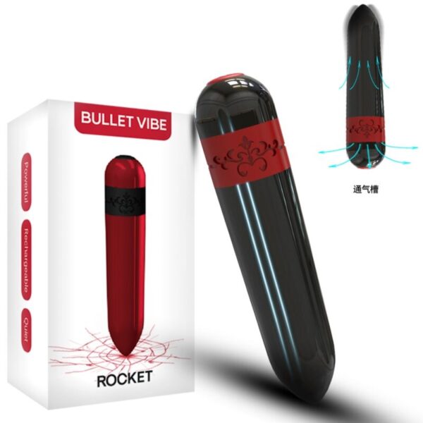 Armony Rocket — Bullet Vibrator, Rechargeable, Black and Red — Bullet Vibrators — view 4