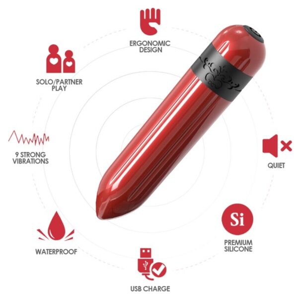 Armony Rocket — Bullet Vibrator, Rechargeable, Red — Bullet Vibrators — view 2