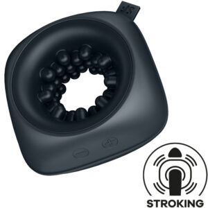 Satisfyer Ring Stroker — Vibrating Masturbator, Silicone — Male Masturbators