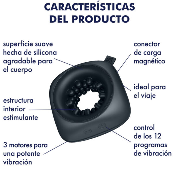 Satisfyer Ring Stroker — Vibrating Masturbator, Silicone — Male Masturbators — view 4