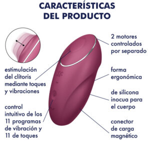 Satisfyer Tap and Climax 1 — Lay-On Vibrator, Silicone — Clitoral Stimulators — view 2