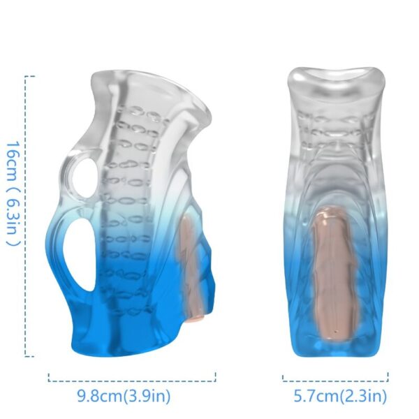 Armony Finger — Vibrating Masturbator, Blue Gradient — Male Masturbators — view 2