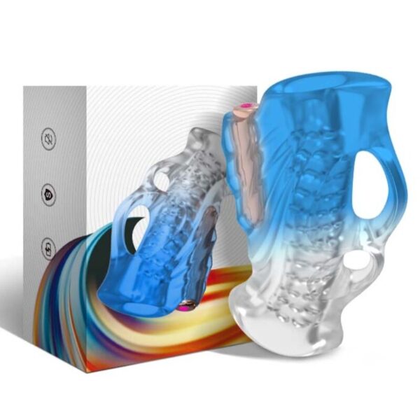 Armony Finger — Vibrating Masturbator, Blue Gradient — Male Masturbators — view 4