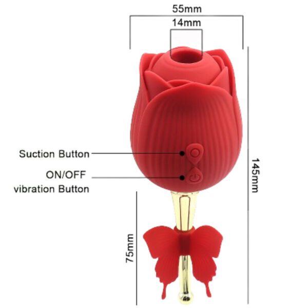 Armony Butterfly Flower — Clit Sucker, Red — Clitoral Stimulators — view 2