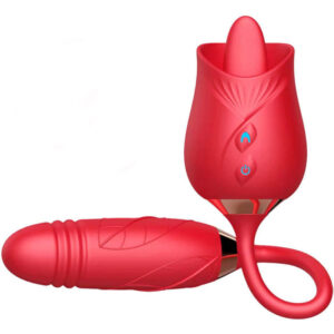 Armony Delight Flower — Tongue Vibrator, Silicone, Red — Clitoral Stimulators — view 2