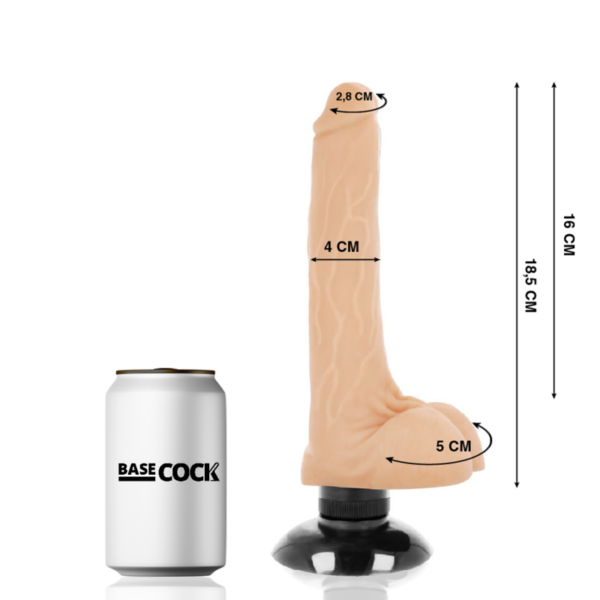 Basecock 2-1 — Realistic Vibrator, Suction Cup, 18.5 cm — Realistic Vibrators — view 4