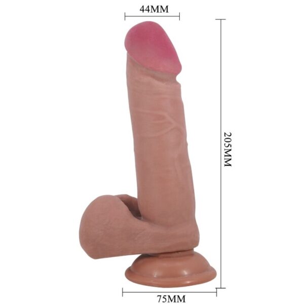 Pretty Love Sliding Skin — Realistic Dildo, 20.5 cm, Brown — Dildos — view 3