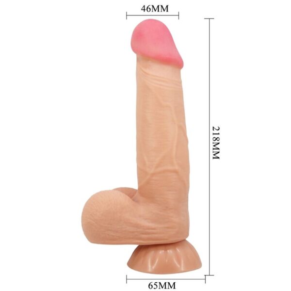 Pretty Love Sliding Skin — Realistic Vibrator, 21.8 cm, Flesh — Anal Vibrators — view 2
