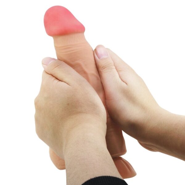 Pretty Love Sliding Skin — Realistic Vibrator, 21.8 cm, Flesh — Anal Vibrators — view 3