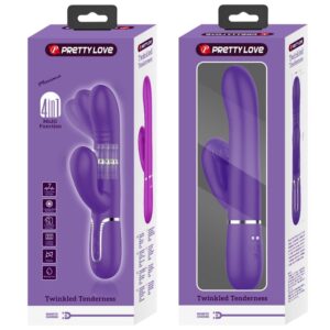 Pretty Love — Thrusting Vibrator, Rechargeable, Purple — G-Spot Vibrators — view 4