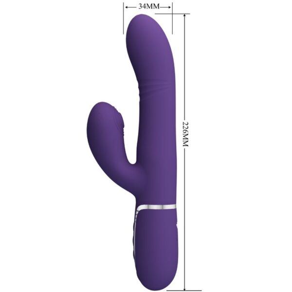 Pretty Love — Thrusting Vibrator, Rechargeable, Purple — G-Spot Vibrators — view 3