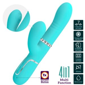 Pretty Love — Thrusting Vibrator, Rechargeable, Aqua Green — G-Spot Vibrators — view 2