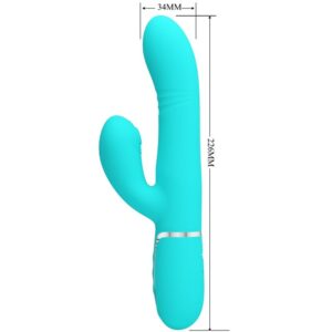 Pretty Love — Thrusting Vibrator, Rechargeable, Aqua Green — G-Spot Vibrators — view 3