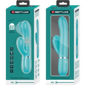 Pretty Love — Thrusting Vibrator, Rechargeable, Aqua Green — G-Spot Vibrators — view 4