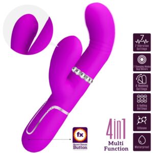 Pretty Love — Thrusting Vibrator, Rechargeable, Fuchsia — G-Spot Vibrators — view 2