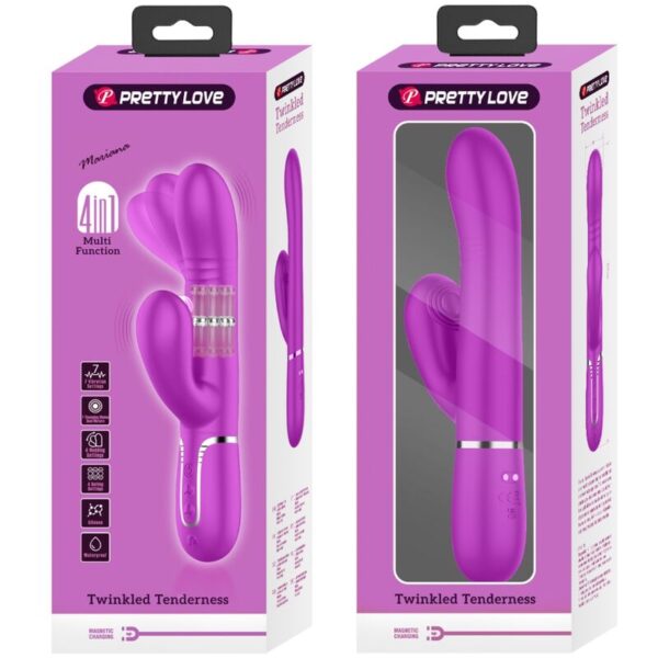 Pretty Love — Thrusting Vibrator, Rechargeable, Fuchsia — G-Spot Vibrators — view 4